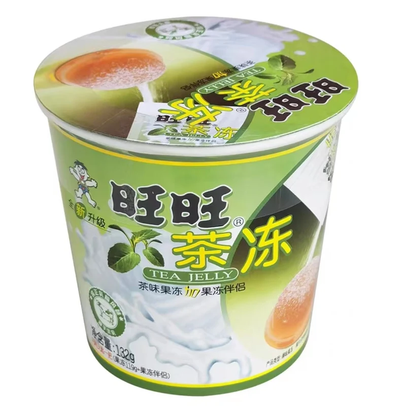 [Self-operated] China Want Want Wangzai Rock Jelly Tea Jelly 132g Shake Jelly Sticky Powder Jelly Pudding Internet Popular Snack Milky Fragrance