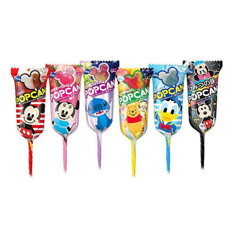 [Self-operated] Japanese Glico Disney Mickey Lollipop 1 pack, multiple flavored lollipops with cute shapes, individually packaged, packaging flavors shipped randomly