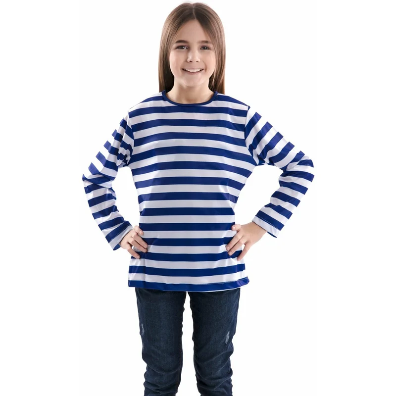 T-Shirt blau-weiss gestreift für Kinder