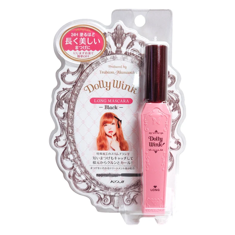 [Self-operated] Japanese KOJI Dolly Wink Beauty Mascara Black Slim Style 8g Waterproof Primer Curling Mascara Brush Thick and Long Shape