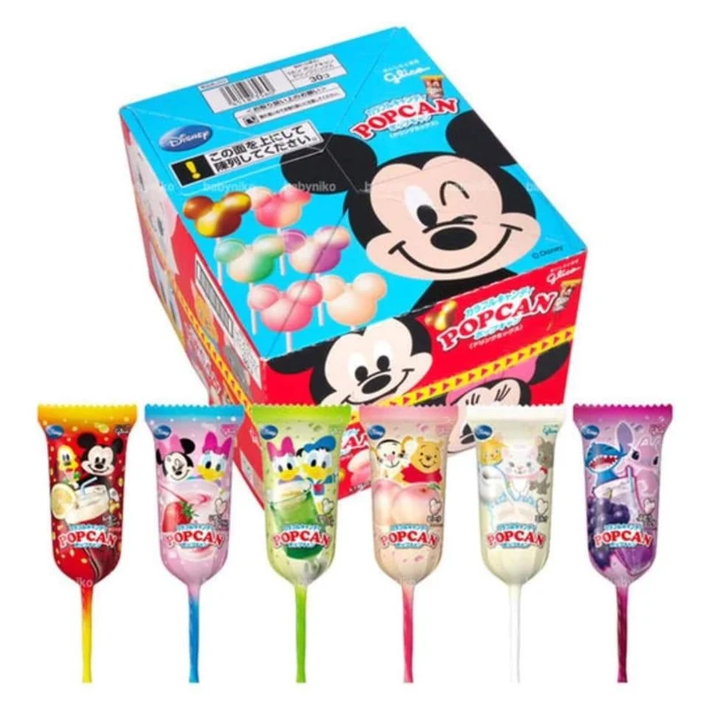 [Self-operated] Japanese Glico Disney Mickey Lollipop 1 pack, multiple flavored lollipops with cute shapes, individually packaged, packaging flavors shipped randomly