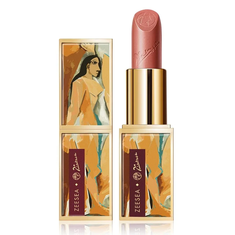 [Self-operated] ZEESEA Picasso co-branded limited lipstick #923 Rebellious Charm White Peach Milk Tea Picasso-"Le Femme de Avignon" Velvet Matte Matte