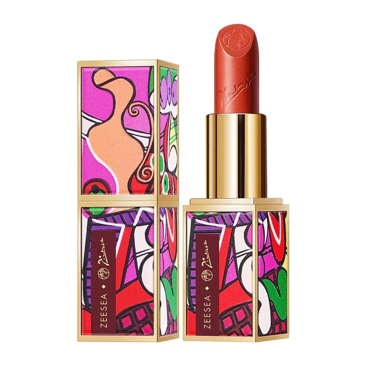 [Self-operated] ZEESEA Picasso co-branded limited lipstick #920 Crimson Trap Rotten Tomatoes Picasso-"Still Life" Velvet Matte Matte