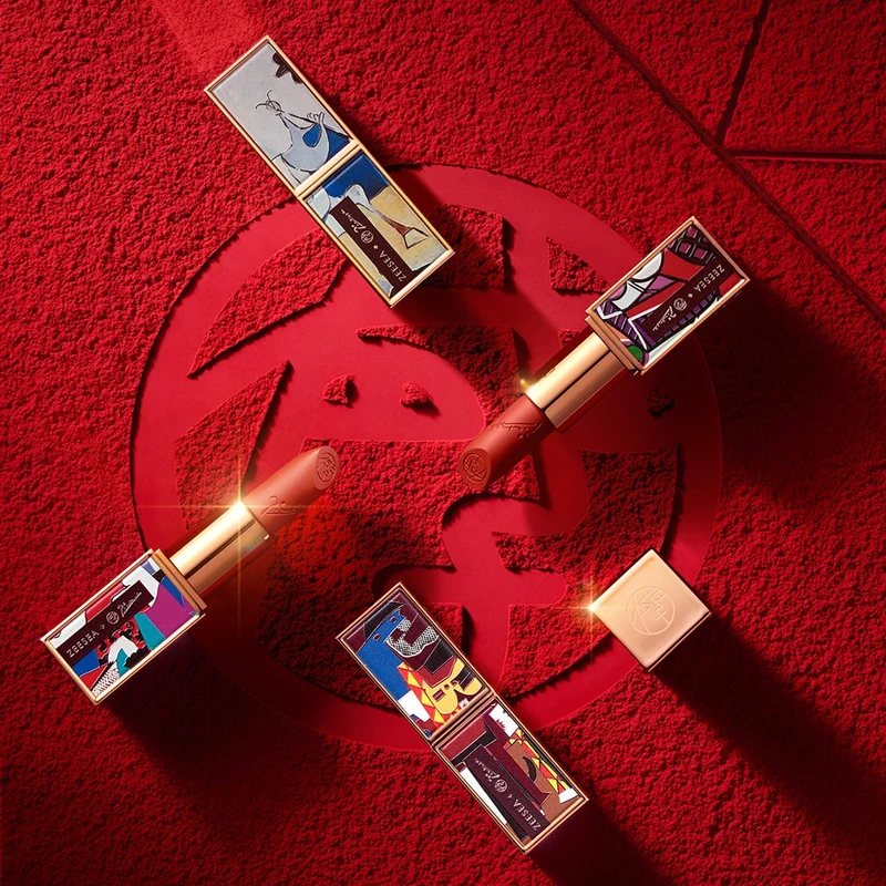 [Self-operated] ZEESEA Picasso co-branded limited lipstick #920 Crimson Trap Rotten Tomatoes Picasso-"Still Life" Velvet Matte Matte