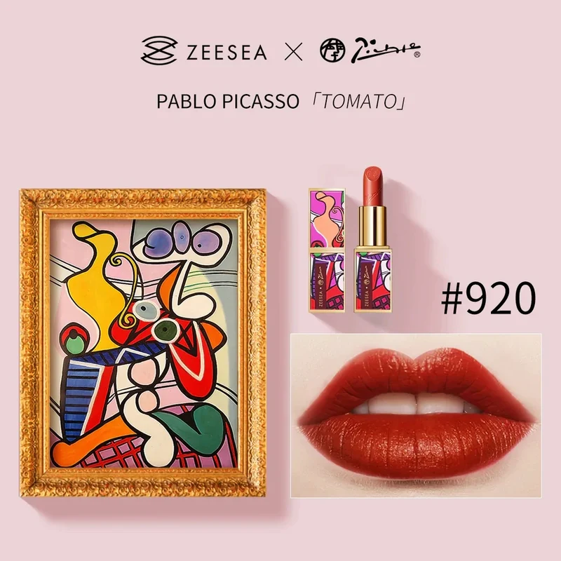 [Self-operated] ZEESEA Picasso co-branded limited lipstick #920 Crimson Trap Rotten Tomatoes Picasso-"Still Life" Velvet Matte Matte