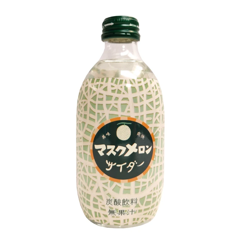 [Self-operated] Japan Yumi soda, cantaloupe flavor 300ml, fruit-flavored carbonated drink, high-looking internet celebrity soda