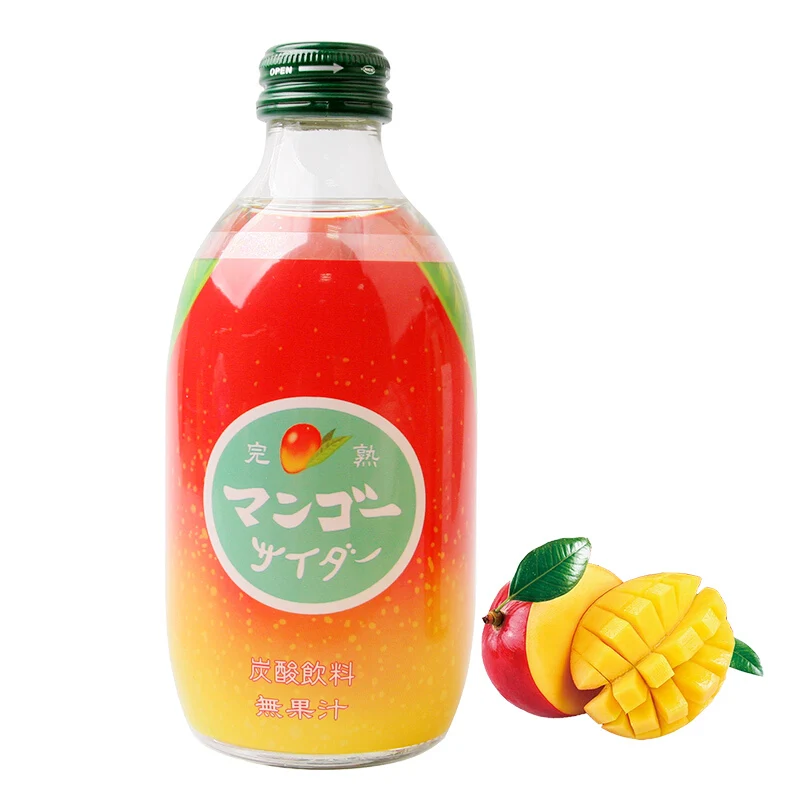 [Self-operated] Japan Yumi soda, mango flavor 300ml, fruity carbonated drink, high-looking internet celebrity soda