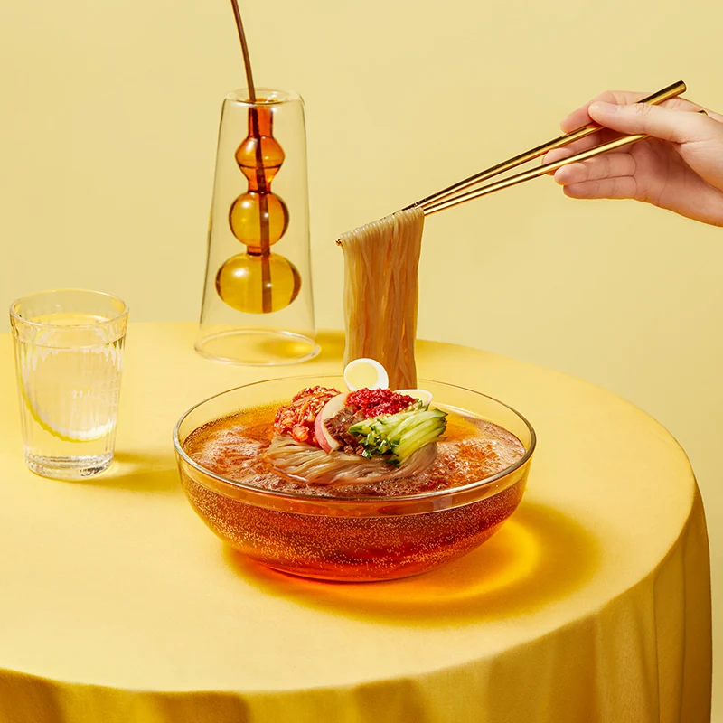 [Self-operated] China SANQUAN Buckwheat Flavor Bubble Cold Noodles 581g North Korean Cold Noodles Authentic Northeast Korean Cold Noodles Fast Food