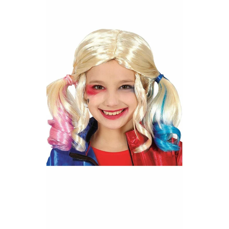 Perücke Harley Zöpfe für Kinder