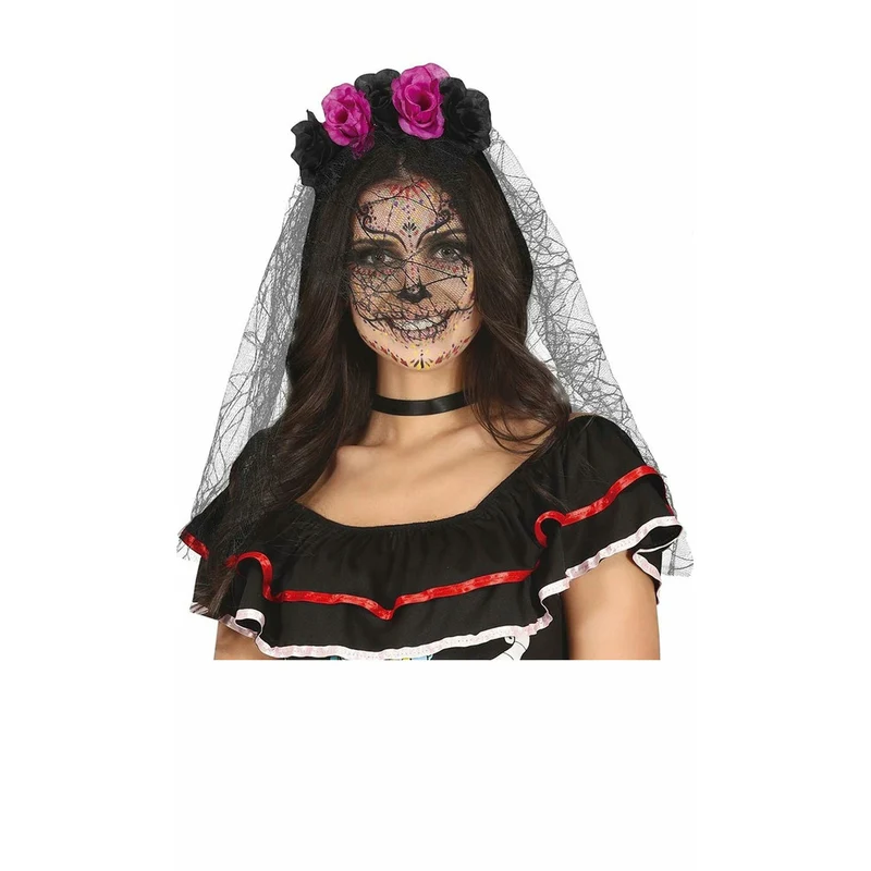 Catrina Haarreif Lila mit Schleier