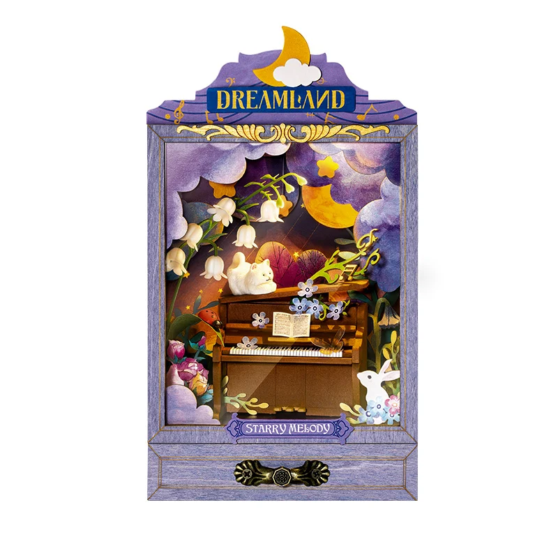 [Self-operated] China Robotime Rolife Ruolai Nanci Secret Garden Box Lily of the Valley Nocturne Single Pack DIY Handmade 3D Assembled Model Three-dimensional Puzzle Wooden Ornament Holiday Gift