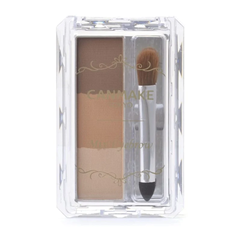 [Self-operated] Japanese CANMAKE Ida natural three-color three-dimensional eyebrow powder #05 chocolate coffee 2g can be used as nose shadow repair powder, long-lasting waterproof and sweat-proof