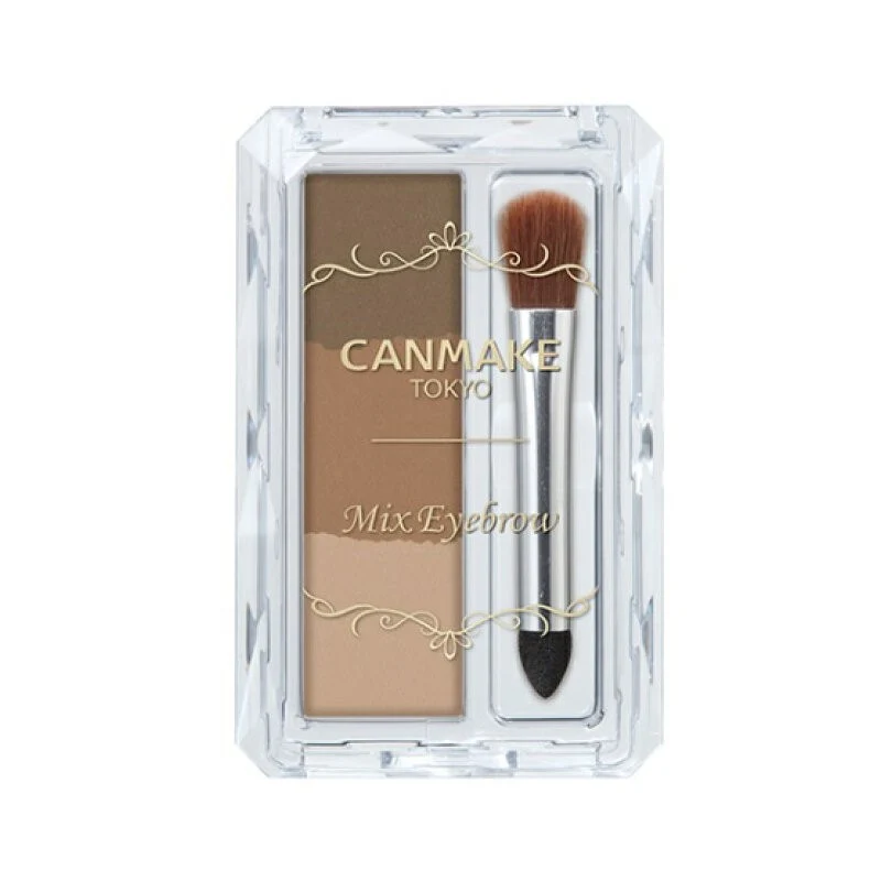 [Self-operated] Japanese CANMAKE Ida natural three-color three-dimensional eyebrow powder #02 natural coffee color 2g can be used as nose shadow repair powder, long-lasting waterproof and sweat-proof