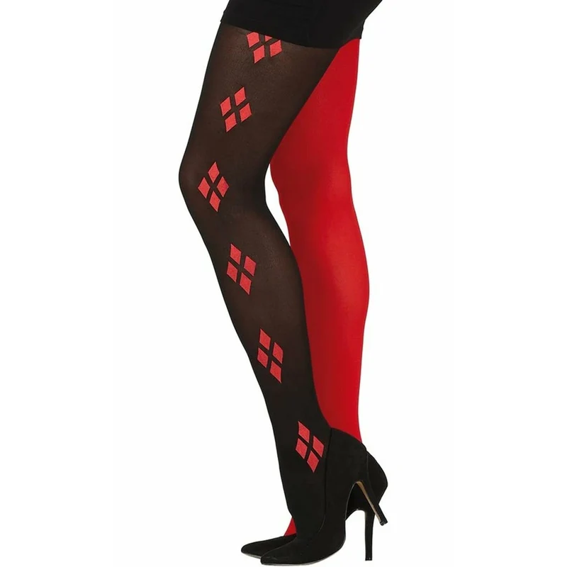 Zweifarbiges Harlekin Strumpfhose