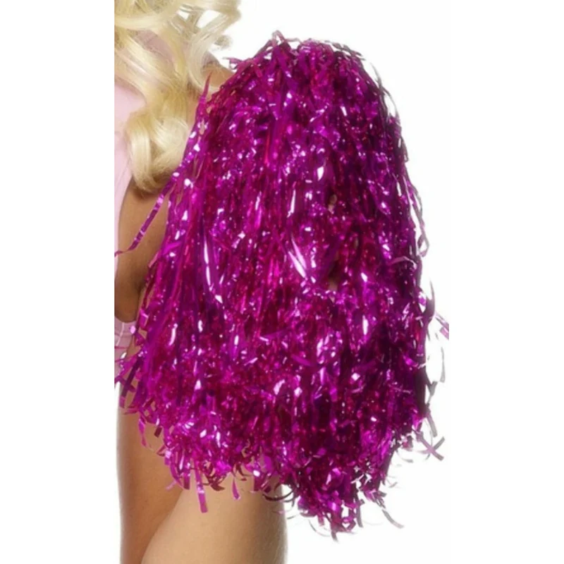 Pack 2 Pompoms Metallic-Fuchsia