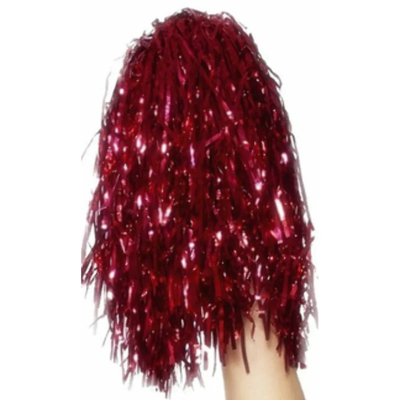 Pack 2 Pompoms Metallic-Rot