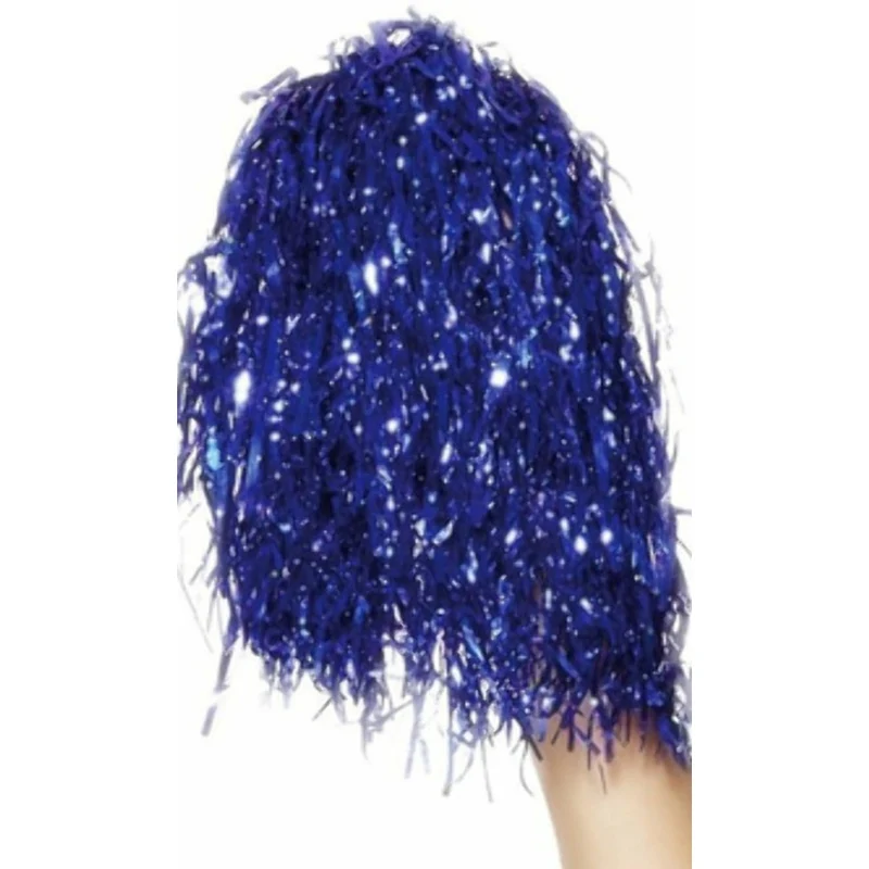 Pack 2 Pom Poms Metallic-Blau