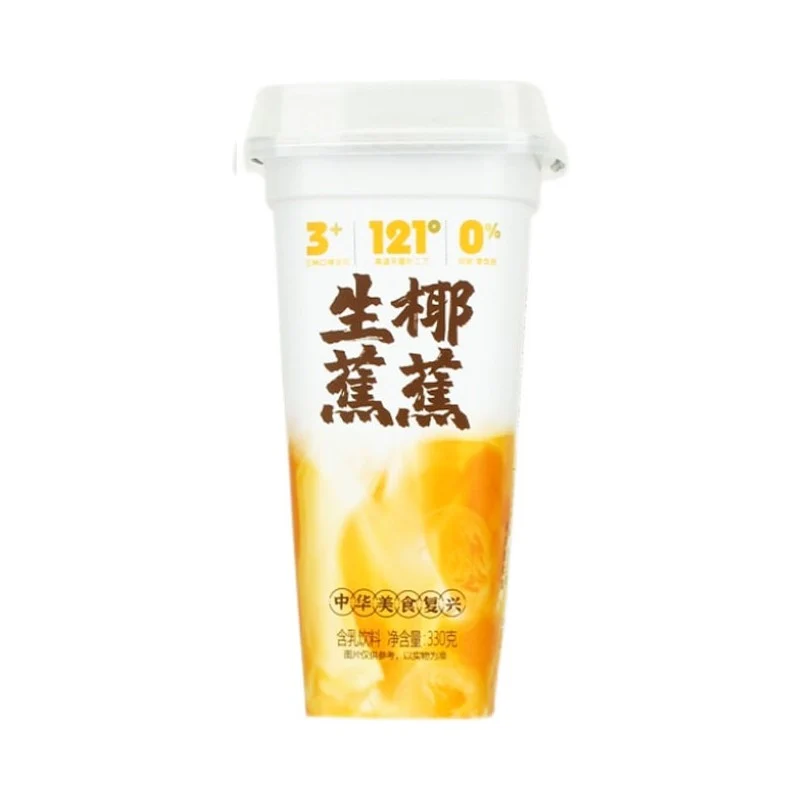 [Self-operated] China HaoHa Haoha Raw Banana Cup 330g Banana Coconut Juice Drink