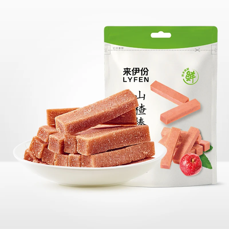 [Self-operated] China LYFEN Laiyifen Hawthorn Sticks 130g Hawthorn Strips Preserved Fruit Dried Fruit Candied Fruit Paanbark Hawthorn Snacks
