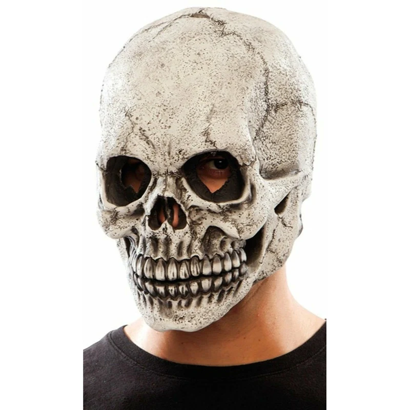 Leuchtende Schädelmaske aus Latex