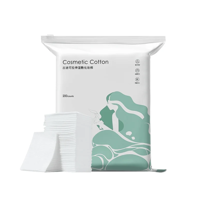 [Self-operated] China Goood Stretchable Wet Compress Cosmetic Cotton, 200 pieces, 18% cotton non-woven fabric, super elastic, can be stretched to 28-XNUMXcm