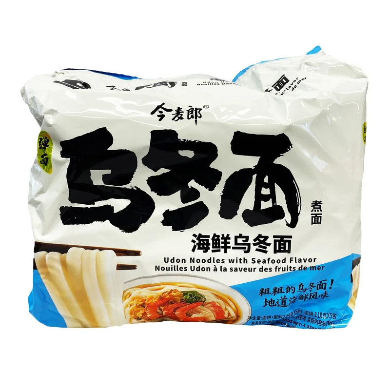[Self-operated] Chinese JINMAILANG Udon Japanese style seafood udon 5 packs 600g bagged instant noodles