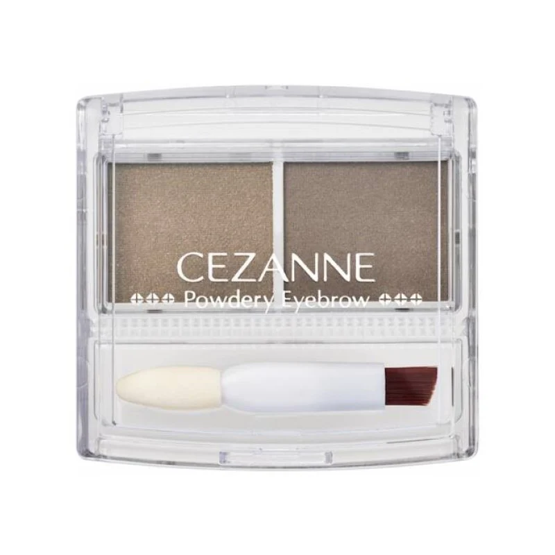 [Self-operated] Japanese CEZANNE two-color eyebrow powder 2g P2 light brown + natural brown, even and easy to color, long-lasting, waterproof and non-smudged