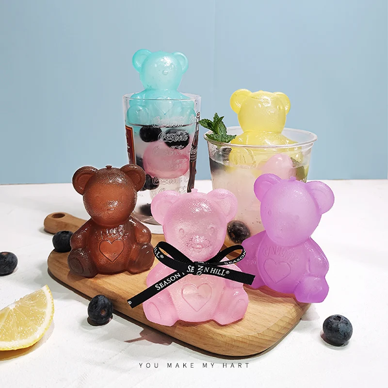 [Self-operated] China Girlwill internet celebrity care bear recycling ice cubes, single pack, food grade ice cubes, household ice pack refrigeration, recyclable ice cubes, blue, purple and pink, randomly shipped in three colors. If you have any special needs, please contact customer service