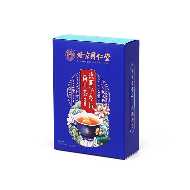 [Self-operated] China Beijing Tongrentang Cassia Seed, Winter Melon and Lotus Leaf Tea 100g, scrape oil to remove fat, slim belly, reduce fat and maintain health tea