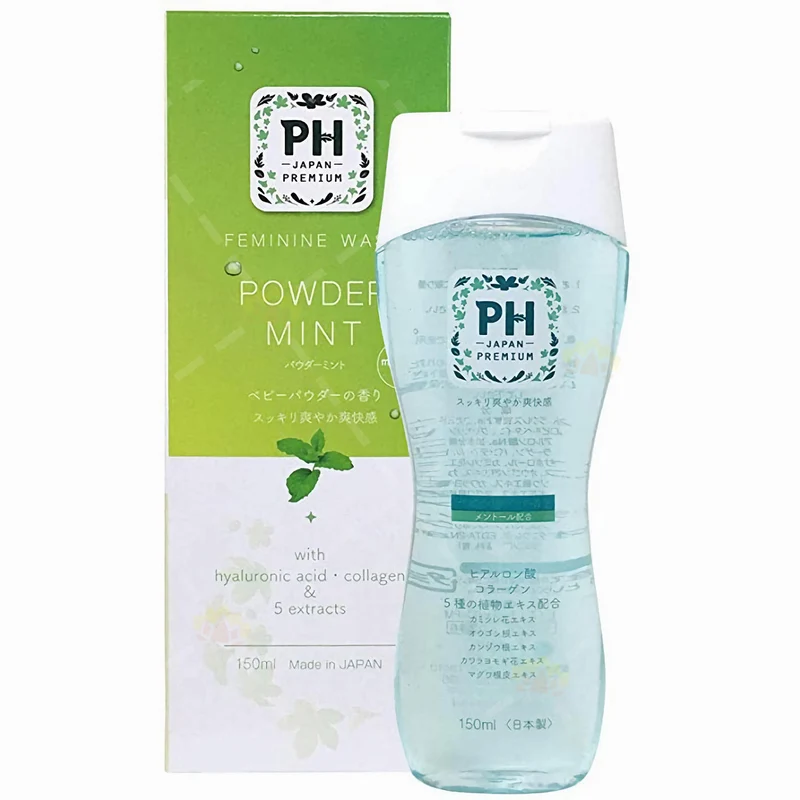 [Self-operated] PH CARE New Japanese Version Feminine Intimate Wash, Mildly Acidic and Gentle, Deodorizing, 150ml, Green Pink Mint Scent