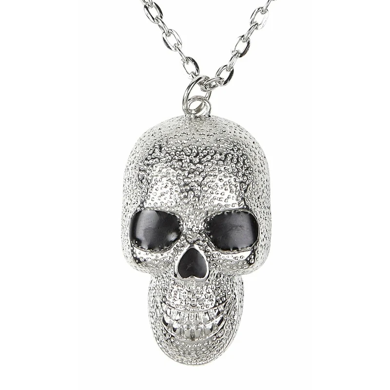 Silberne Totenkopf-Halskette
