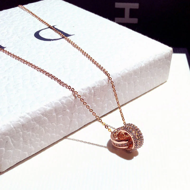 [Self-operated] Micro-encrusted exquisite crystal clavicle short necklace, romantic and simple classic necklace