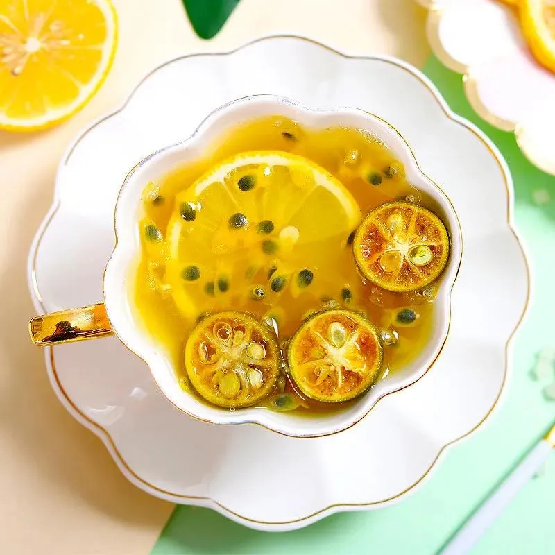 [Self-operated] China Juguangde Kumquat Passion Fruit Tea 90g Individually packaged Kumquat Lemon Passion Fruit Tea Fruit Tea Bag
