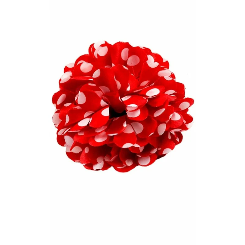 Flamenco Haarblume Rot mit Punkten