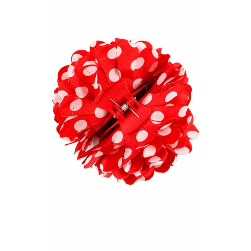 Flamenco Haarblume Rot mit Punkten