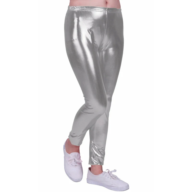 Leggings Metallic Silber für Kinder