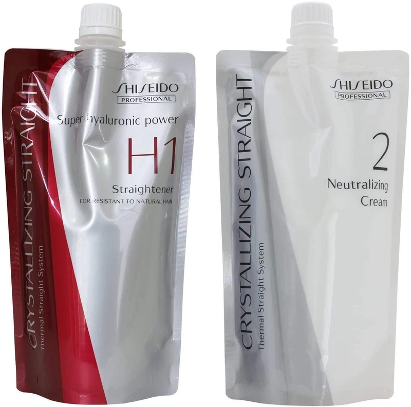 [Self-operated] Japan's Shiseido Shiseido Professional Hair Straightening Kit Hair Straightening Cream No. 1 + No. 2 Agent Red Model Suitable for normal to thick hair, styling hair softener