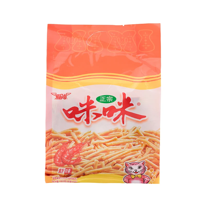 [Self-operated] China Aishang Mimi Shrimp Crackers Shrimp Flavor 180g, 10 small packages included, crispy and delicious childhood taste