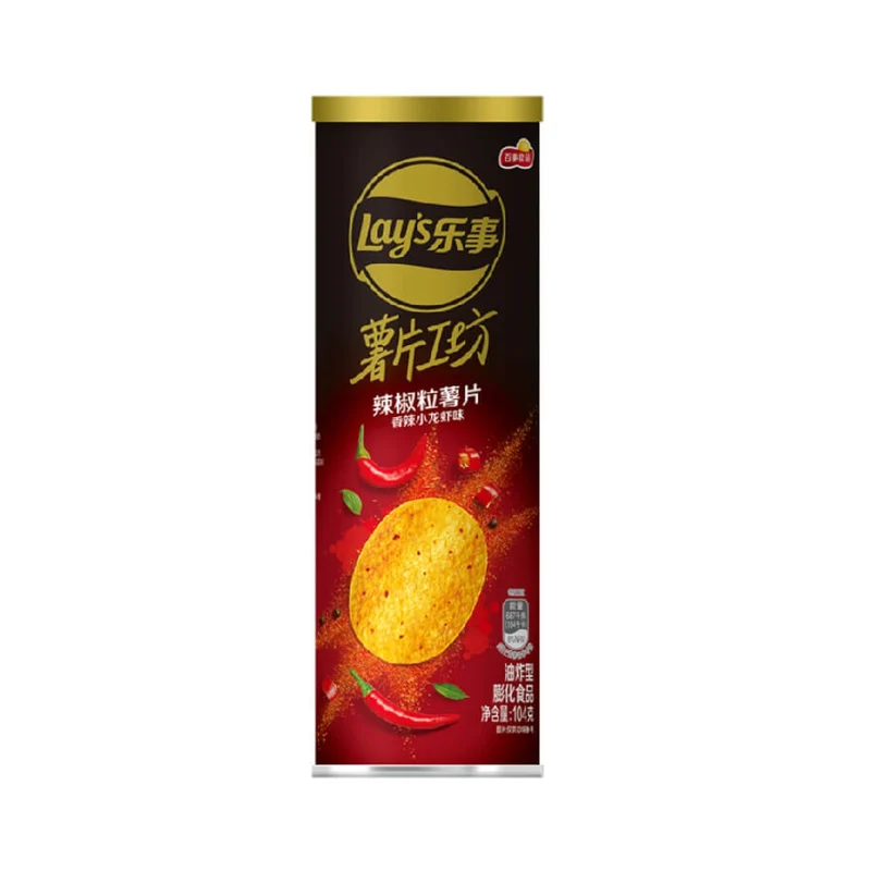 [Self-operated] China Pepsi LAY'S Potato Chips Spicy Crayfish Flavor 104g/can