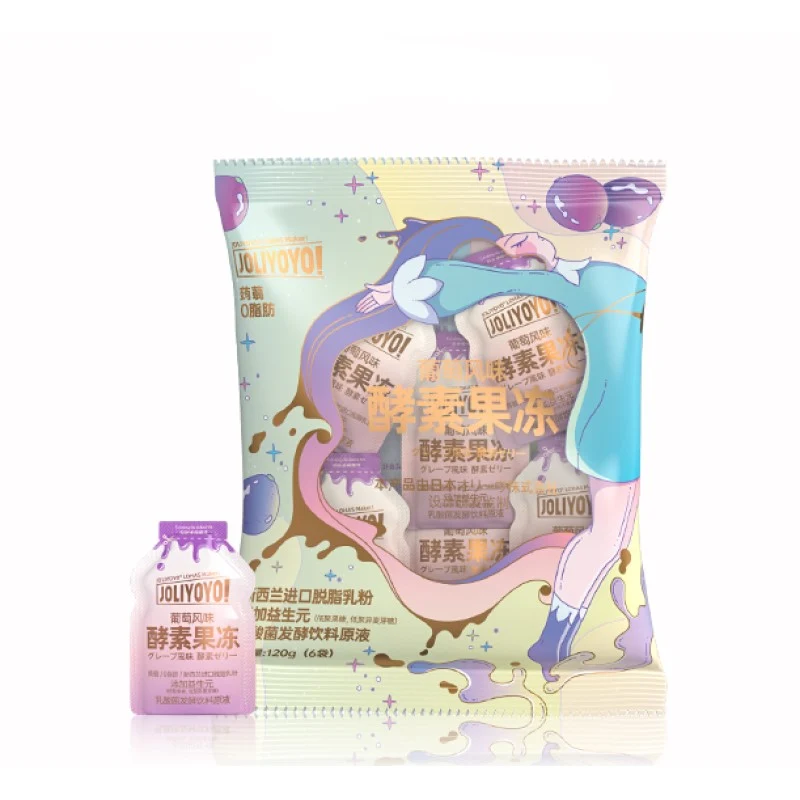 [Self-operated] China Joliyoyo Enzyme Jelly Grape Flavor 120g White Kidney Bean Blocker Fruit and Vegetable Factor