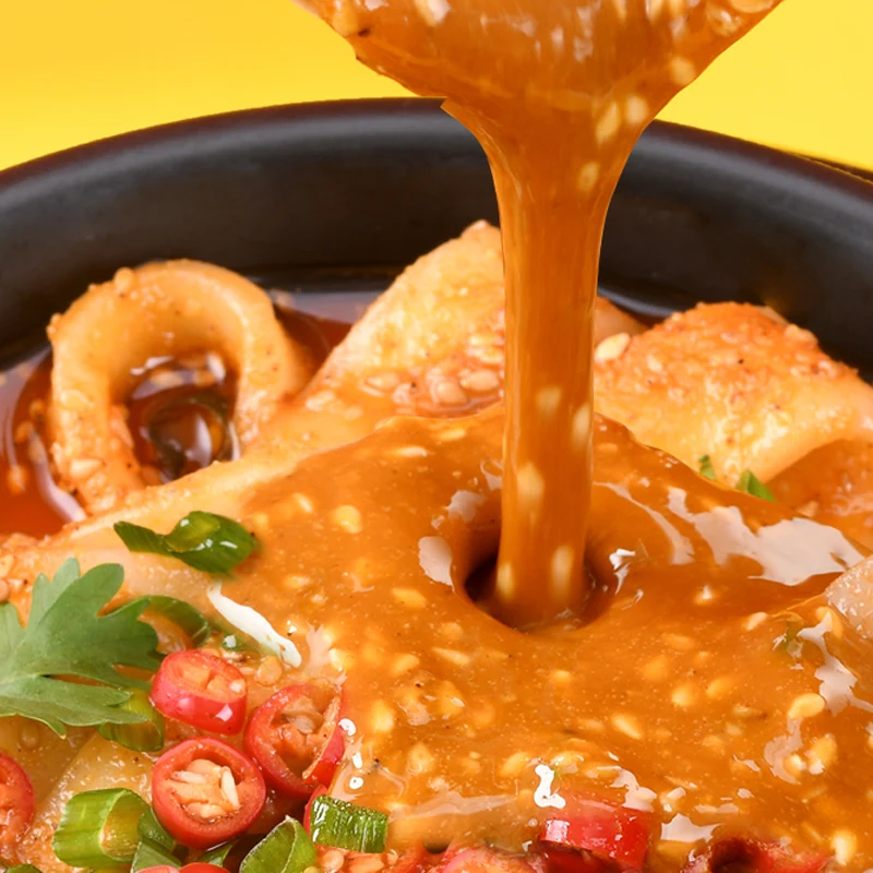 [Self-operated] China Tian Xiaohua Large Noodles with Liquid Juice, Red Oil Flavor 271g Shandong Hot Pot Wide Noodles Self-cooked for Late Night Supper
