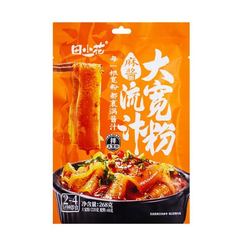 [Self-operated] China Tian Xiaohua Large Wide Noodles with Liquid Juice Sesame Sauce Flavor 268g Shandong Hot Pot Wide Noodles Self-cooked for Late Night Supper