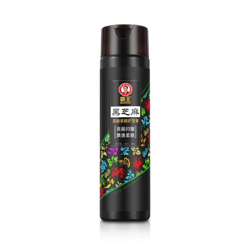 [Self-operated] China Overlord Black Sesame Bright and Smooth Conditioner 450g Repairs damaged hair due to dyeing and perm, improves frizz, makes it shiny and smooth