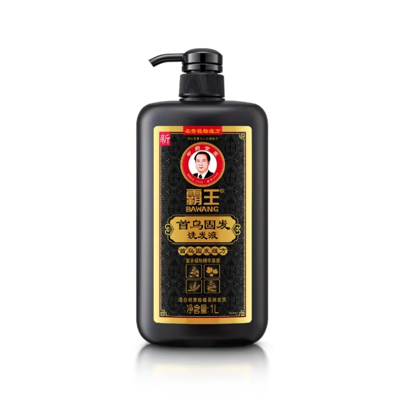 [Self-operated] China Overlord Shouwu Hair Firming Shampoo 1L Oil Controlling Fluffy Hair Firming Anti-hair Loss Oil Shampoo