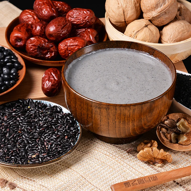 [Self-operated] China NANFANG Southern Black Sesame Paste Red Date Flavor 600g Ready-to-eat cereal nutritional breakfast meal replacement powder