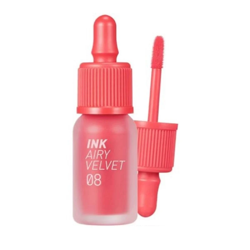 [Self-operated] Korean CLUB CLIO PERIPERA air velvet ink lip glaze 4g long-lasting color #8 Pretty Orange Pink