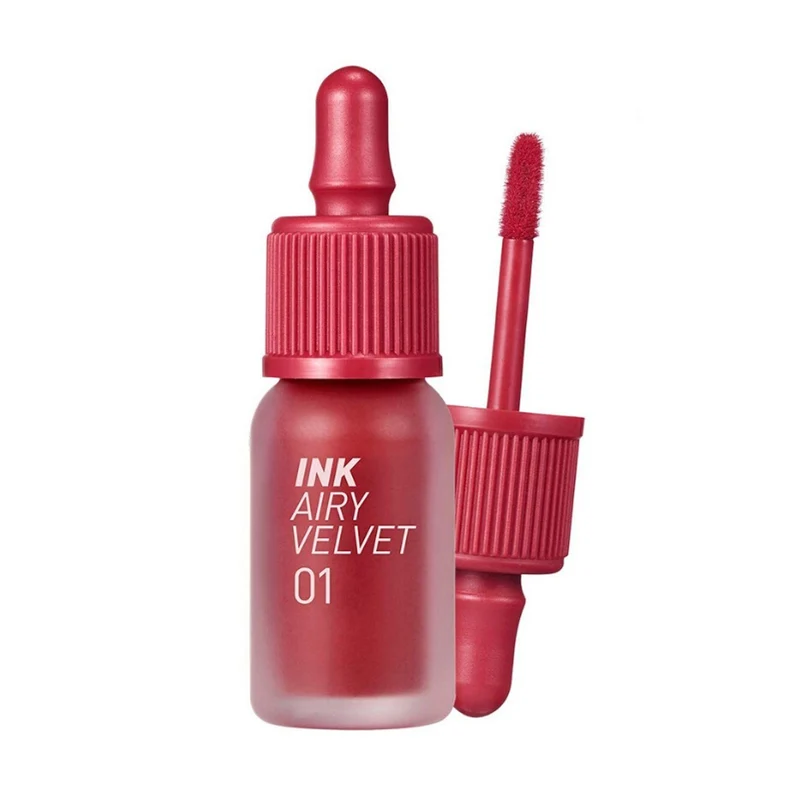 [Self-operated] Korean CLUB CLIO PERIPERA air velvet ink lip glaze 4g long-lasting color #1 Hotspot Red hot spot brand red