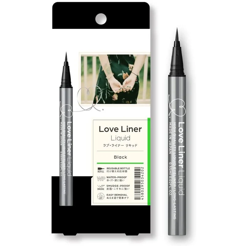 [Self-operated] Japanese MSH LOVE LINER new version, long-lasting, non-smudged, ultra-fine waterproof eyeliner, 1 pack Black