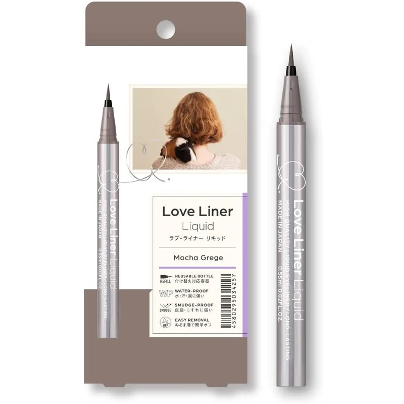 [Self-operated] Japanese MSH LOVE LINER new version, long-lasting, non-smudged, ultra-fine waterproof eyeliner pen, 1 pack Mocha Grege Mocha gray coffee