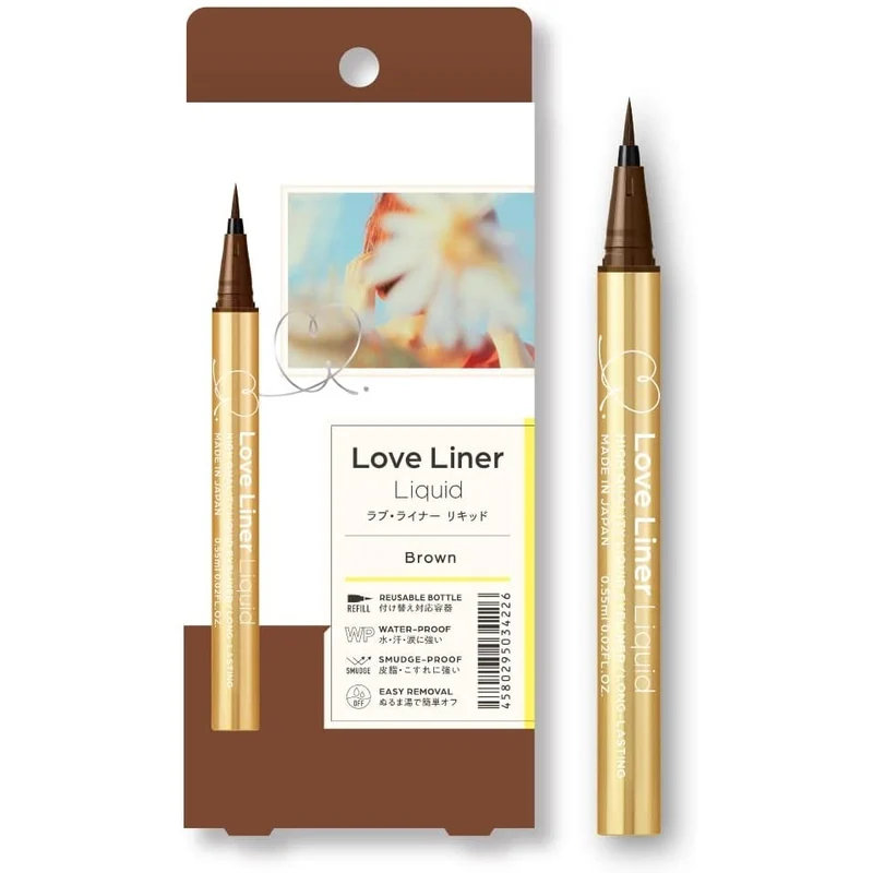 [Self-operated] Japanese MSH LOVE LINER new version, long-lasting, non-smudged, ultra-fine waterproof eyeliner pen, 1 pack Brown